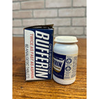Vintage 12 tablet Bufferin clear bottle with aspirin and box NOS