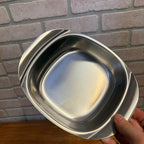 Vintage Fraser's Stainless Steel Holloware Handled Serving Dish Set Swedish Craftsmanship MCM Design NOS
