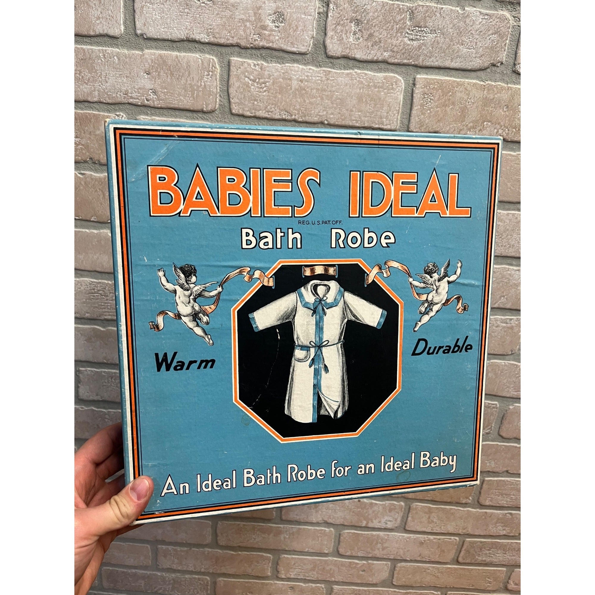 Vintage 1930s Babies Ideal Bath Robe Infant Baby Empty Store Display Box
