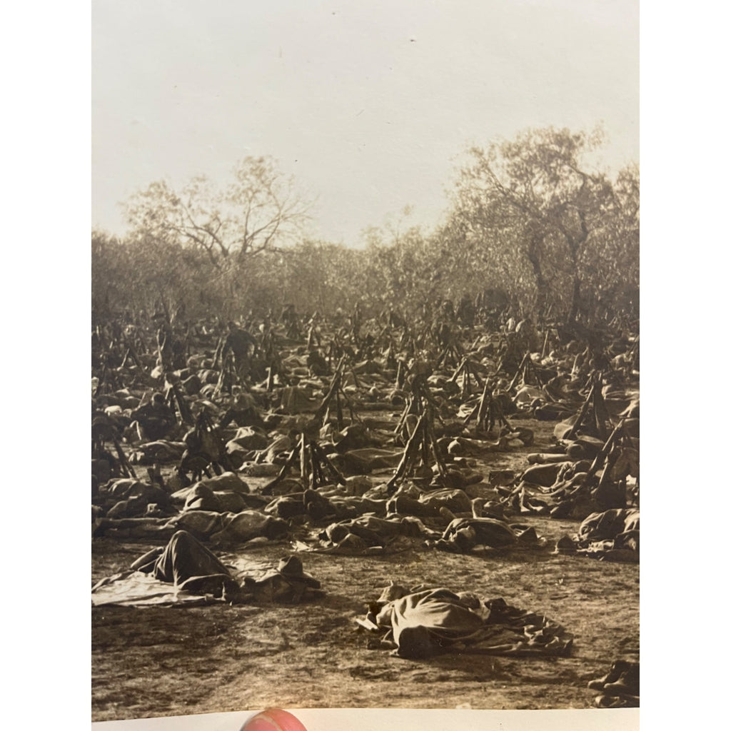 Original 1916 Photo of 2nd Wisconsin Infantry US Army at Luxello, Texas Mexican