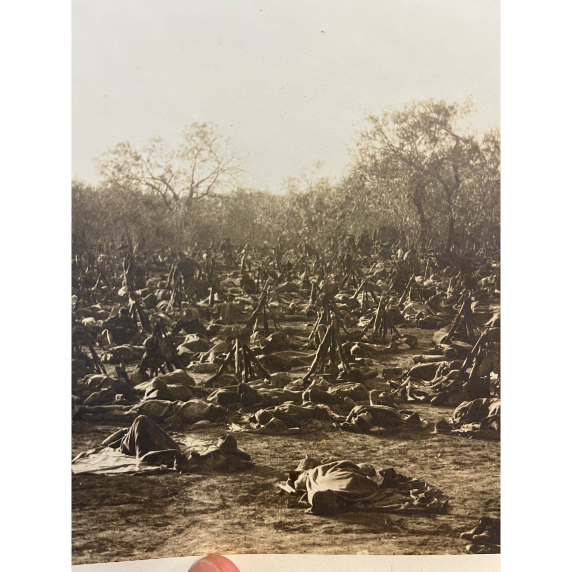 Original 1916 Photo of 2nd Wisconsin Infantry US Army at Luxello, Texas Mexican
