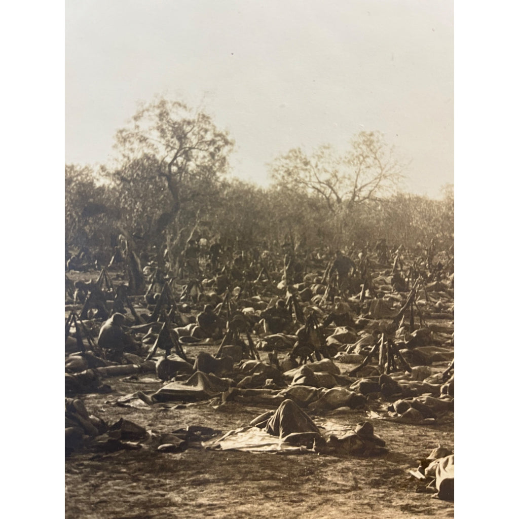 Original 1916 Photo of 2nd Wisconsin Infantry US Army at Luxello, Texas Mexican