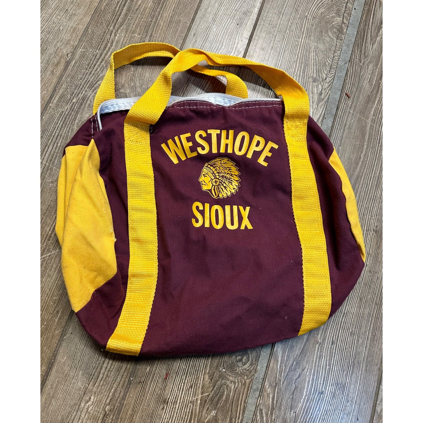 Vintage Westhope Sioux High School North Dakota Retro Sports Bag