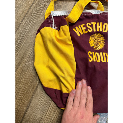 Vintage Westhope Sioux High School North Dakota Retro Sports Bag