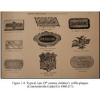 Antique c1900 Our Babe Child Coffin Casket Plaque Memento Mori Funeral Hardware