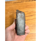 Antique 19th c. Blacksmith Forged Bearded Hewing Axe Single Bit Engraved Leaf