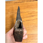 Antique 19th c. Blacksmith Forged Bearded Hewing Axe Single Bit Engraved Leaf