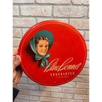 RARE Vintage Blue Bonnet Chocolates Candy Tin Zion Illinois IL Advertising