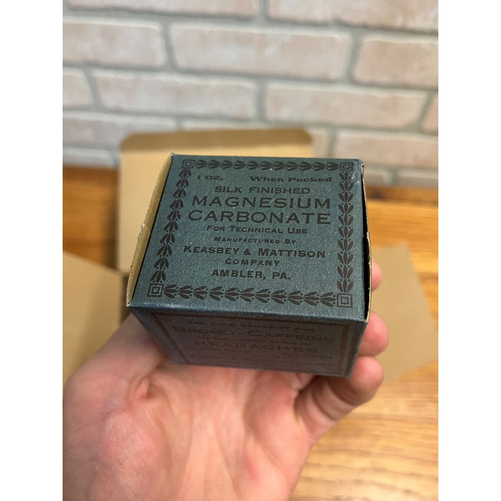 Vintage 1930s Drug Store 12 Boxes of Magnesium Carbonate Keasbey & Mattison Co
