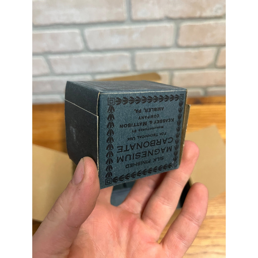 Vintage 1930s Drug Store 12 Boxes of Magnesium Carbonate Keasbey & Mattison Co