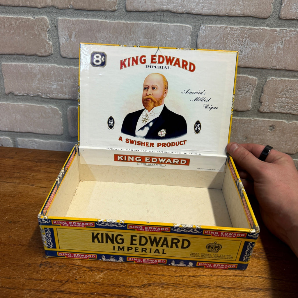 Vintage King Edward the Seventh Cigar Box  Jacksonville, Florida Advertising