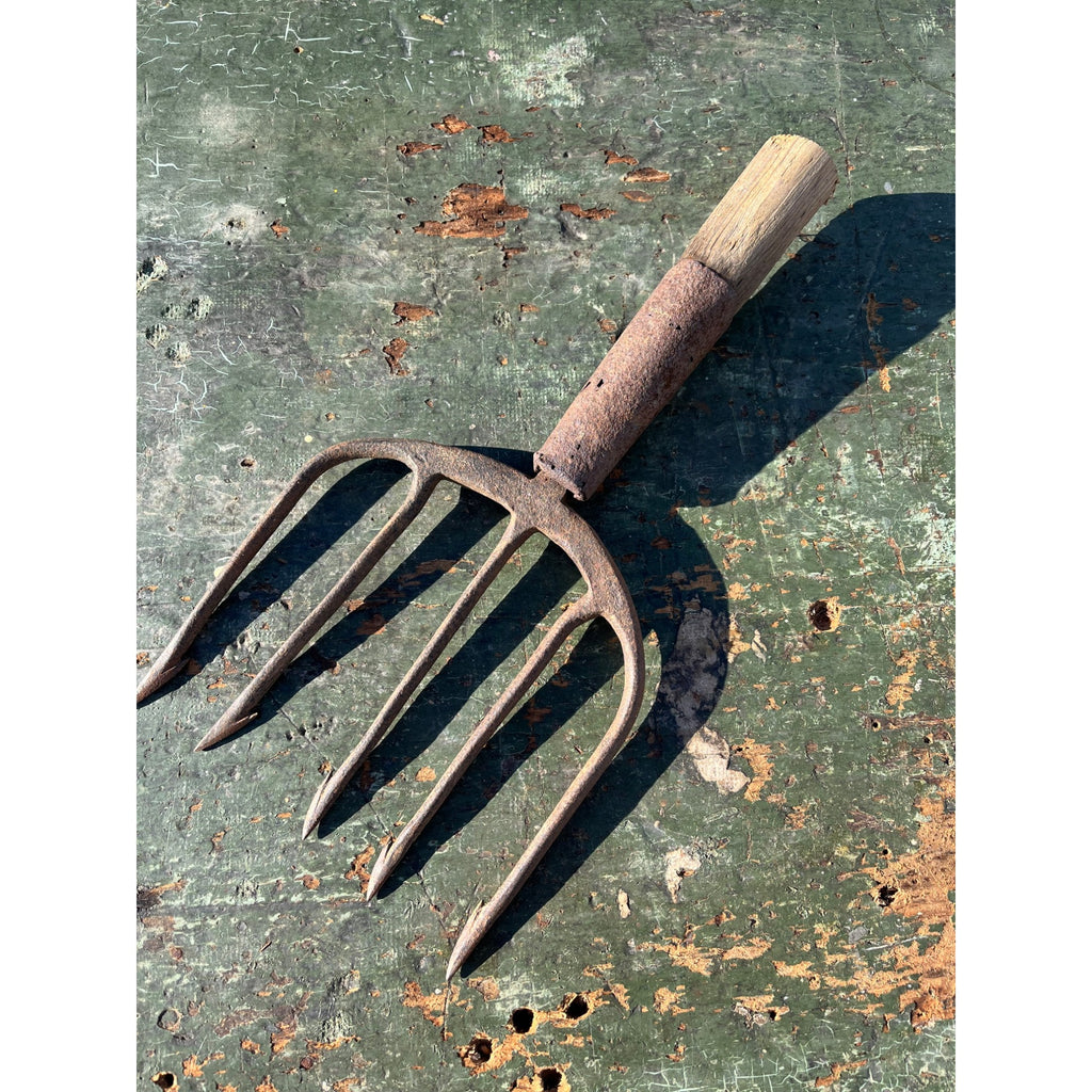 Vintage Hunting Fishing Spear 5-Point Tine Headed Tool