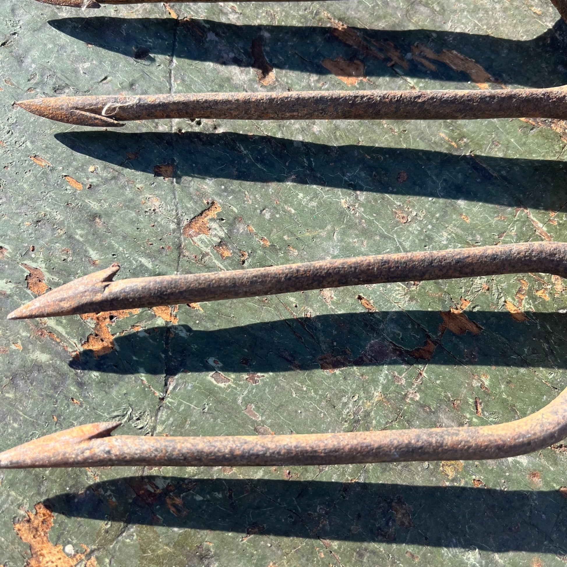 Vintage Hunting Fishing Spear 5-Point Tine Headed Tool