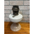 Aladdin White Venetian Glass Oil Lamp w/ Model B Burner As-Is