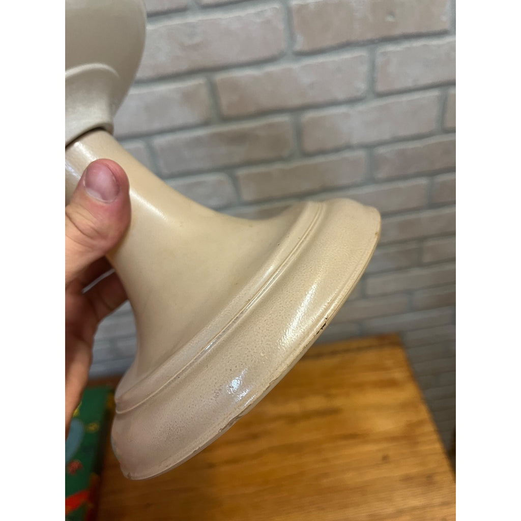 Aladdin White Venetian Glass Oil Lamp w/ Model B Burner As-Is