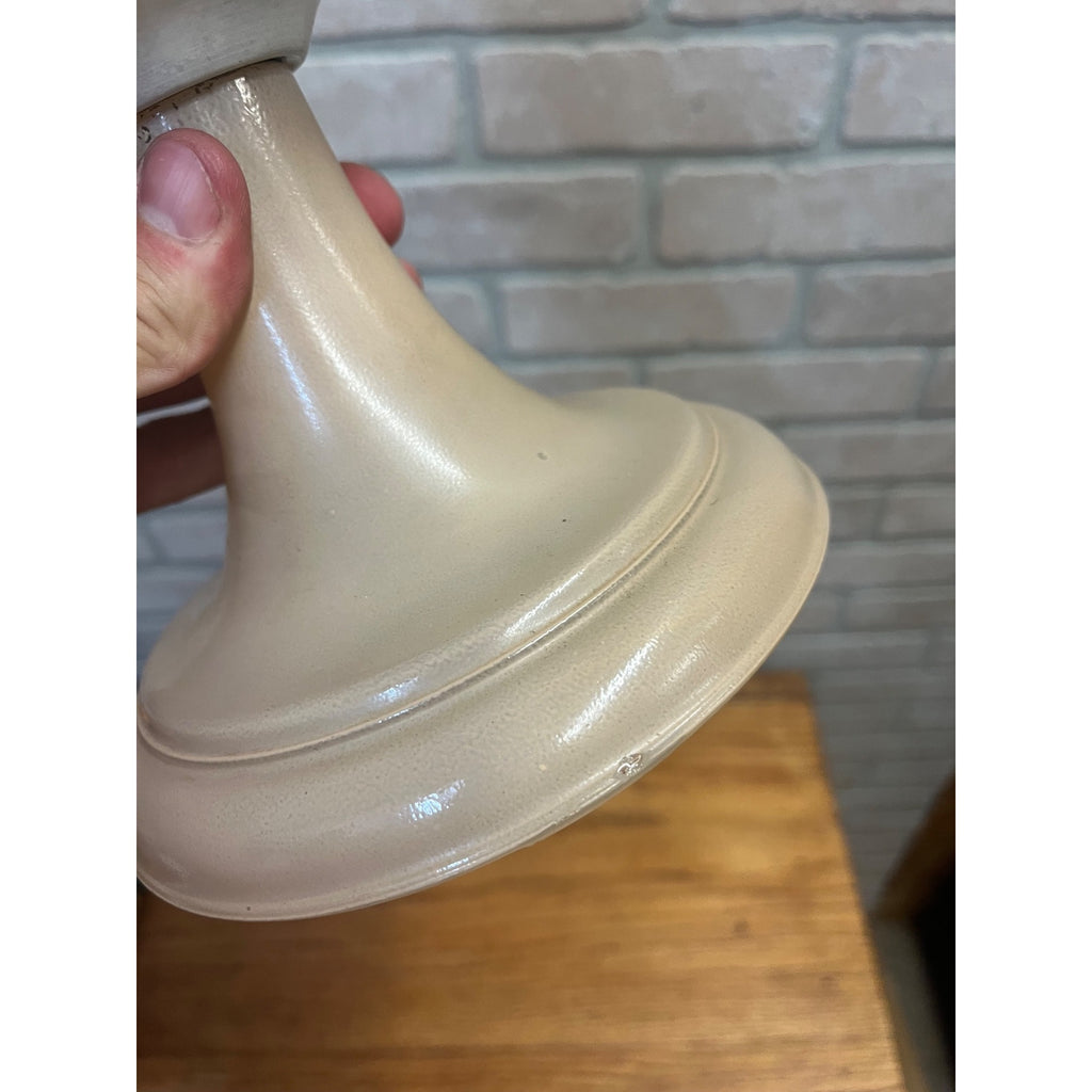 Aladdin White Venetian Glass Oil Lamp w/ Model B Burner As-Is