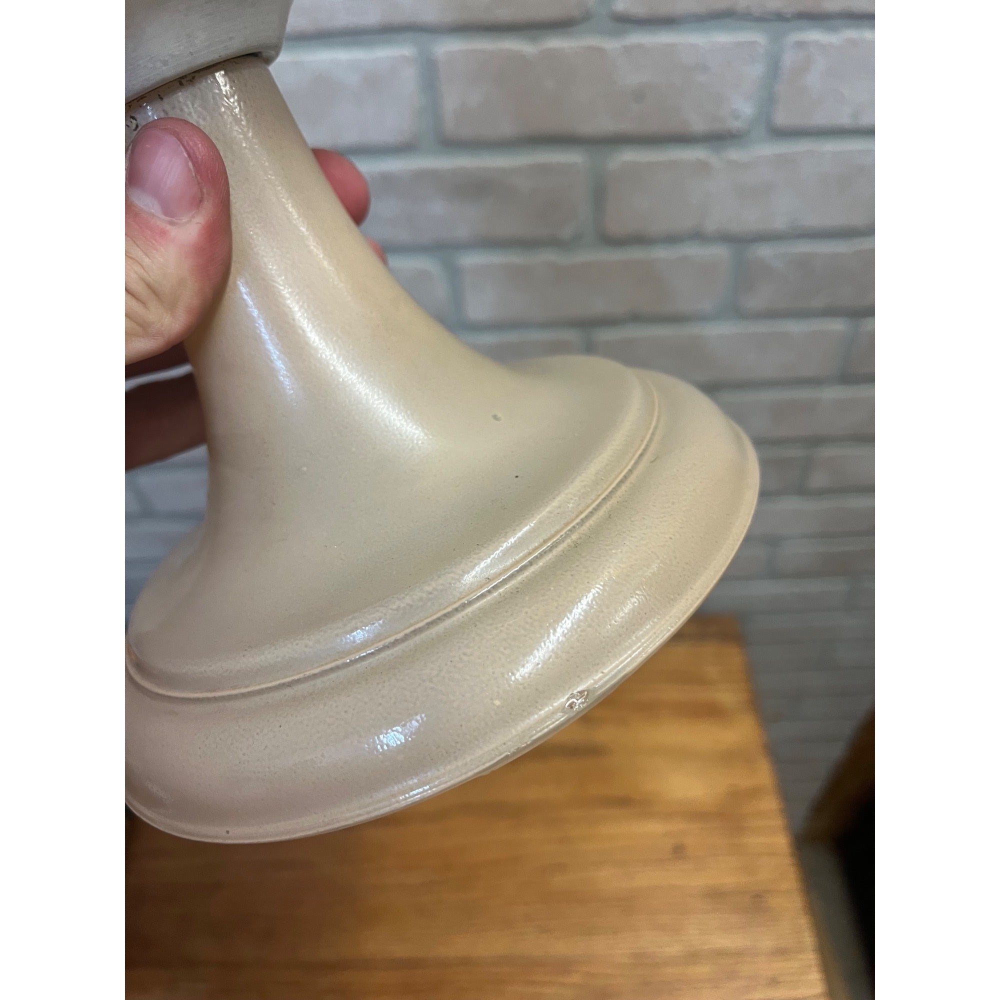 Aladdin White Venetian Glass Oil Lamp w/ Model B Burner As-Is