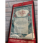 Vintage 1939 Sheboygan County Abstract Company Advertising Weekly Memo Calendar