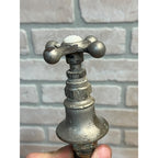 Vintage Hot Cold Bathroom Sink Tub Faucet Spouts Brass Set Pair Parts Plated