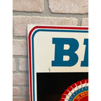 Vintage BMC Parts Service Metal Sign Triumph Austin Healey British Motor Dealer