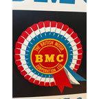 Vintage BMC Parts Service Metal Sign Triumph Austin Healey British Motor Dealer