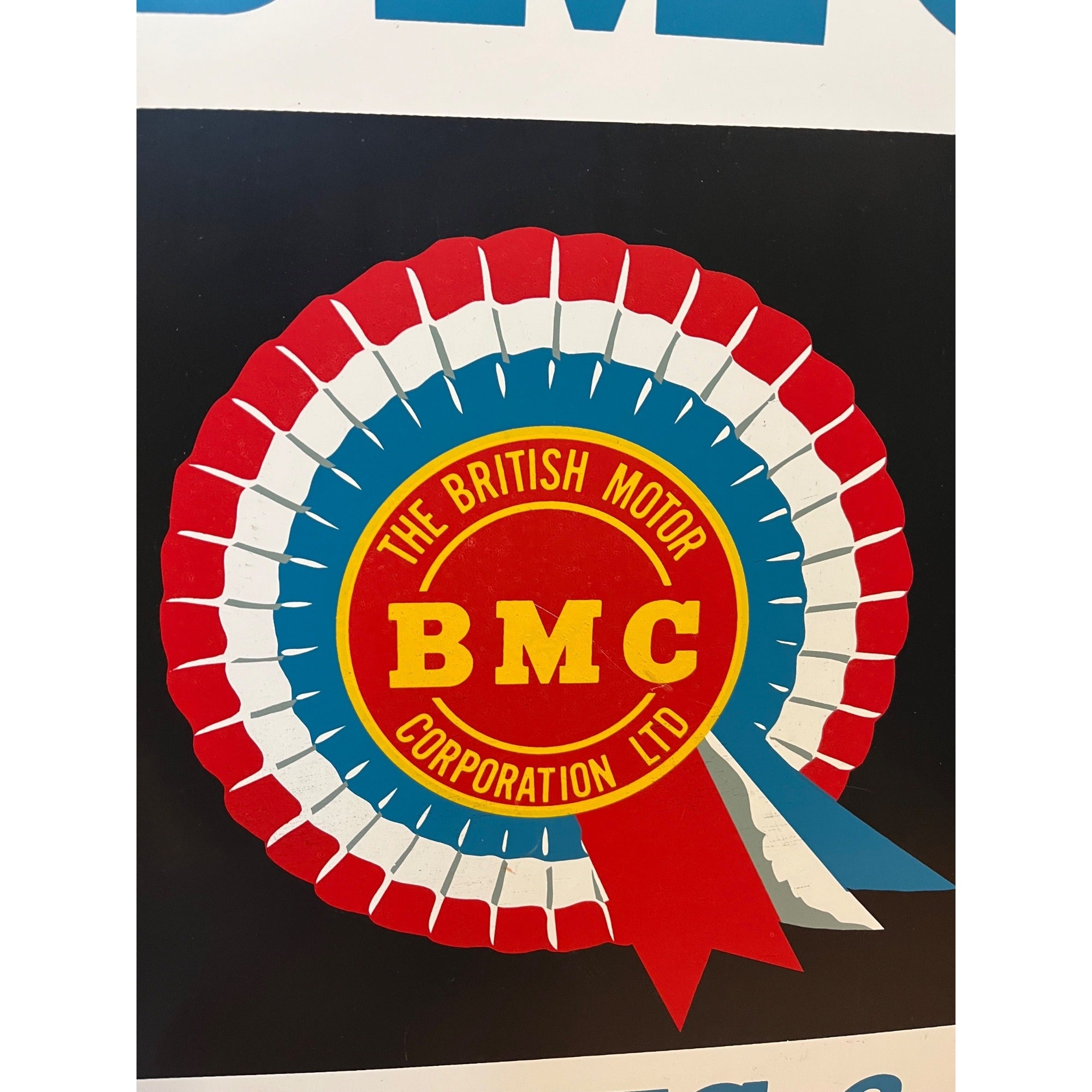 Vintage BMC Parts Service Metal Sign Triumph Austin Healey British Motor Dealer