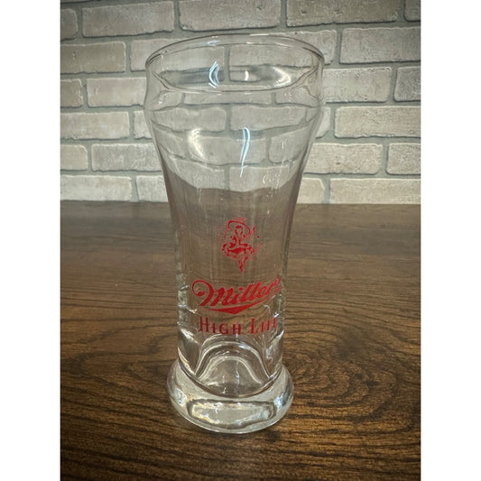 Vintage MILLER HIGH LIFE Beer ACL Sham Glass 5 3/8" Milwaukee WI w/girl in moon