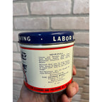 Vintage NEVR-DULL Magic Wadding Metal Polish 5 Ounce Tin Advertising 1941 George Basch CO. Freeport, N.Y. USA