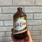 Vintage Empty Gilt Edge Beer Bottle 12oz Shorty Bosch Houghton Michigan