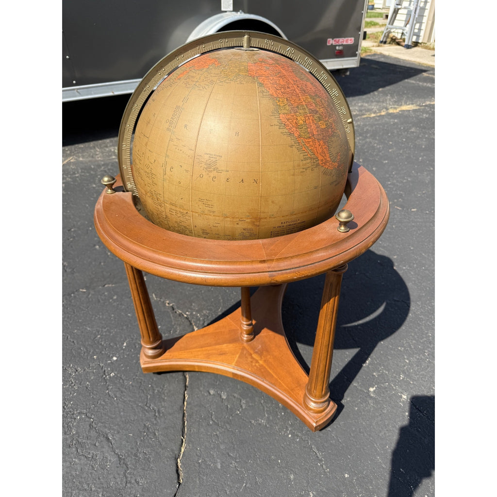 Vintage or Mid-Century 16" Library Globe on Stand Replogle