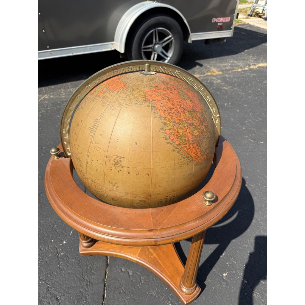 Vintage or Mid-Century 16" Library Globe on Stand Replogle
