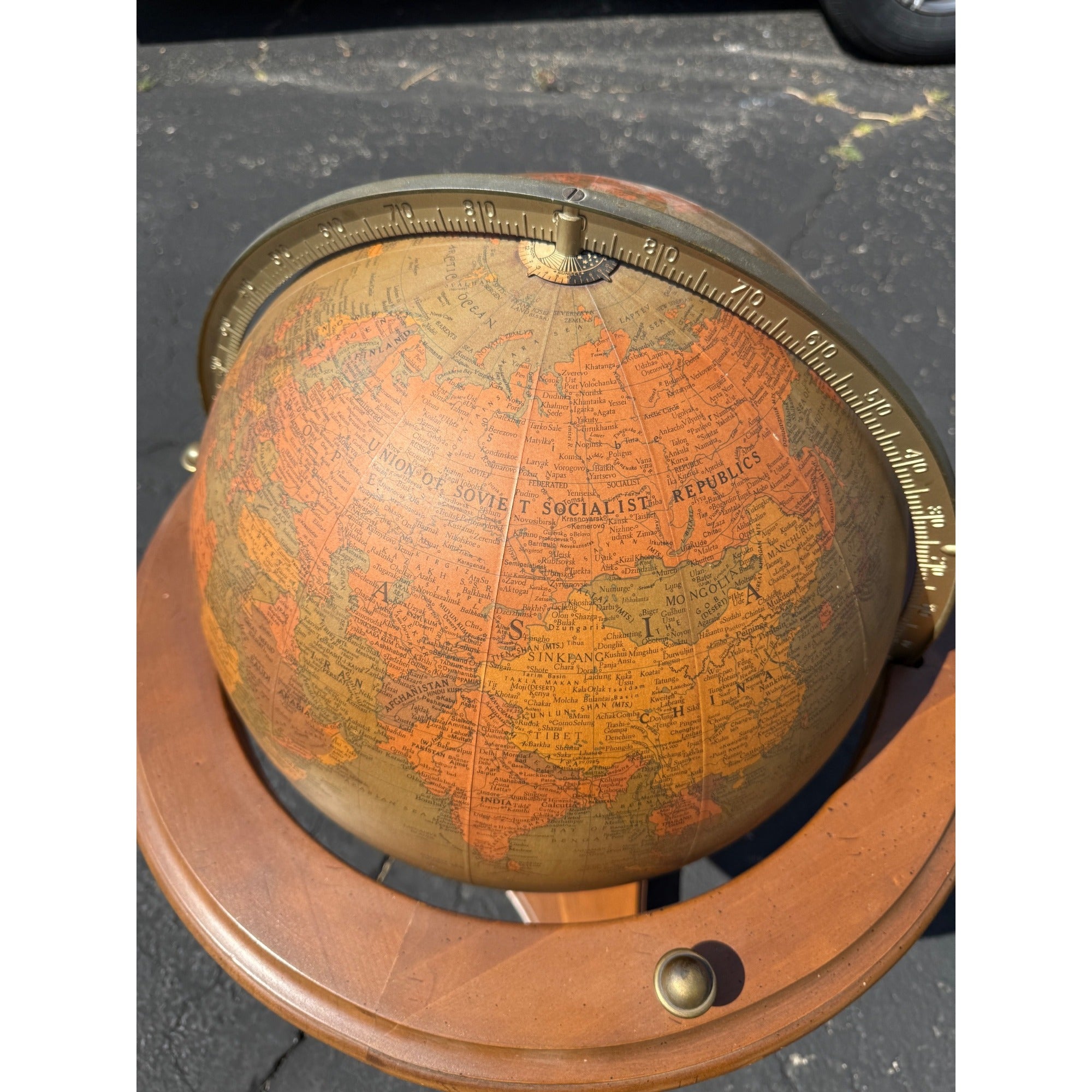 Vintage or Mid-Century 16" Library Globe on Stand Replogle
