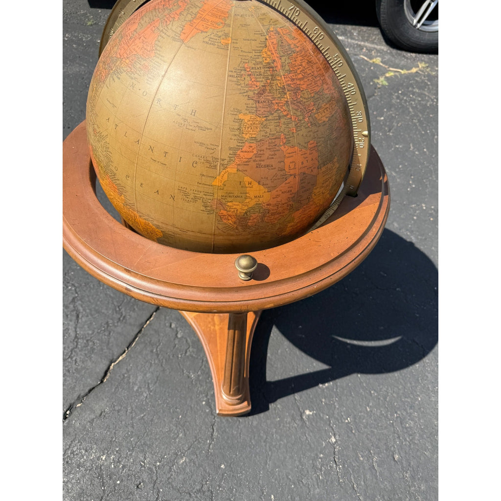 Vintage or Mid-Century 16" Library Globe on Stand Replogle