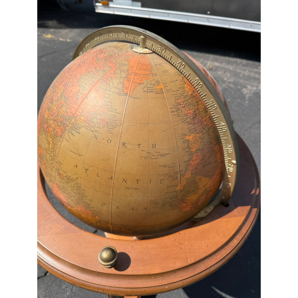 Vintage or Mid-Century 16" Library Globe on Stand Replogle