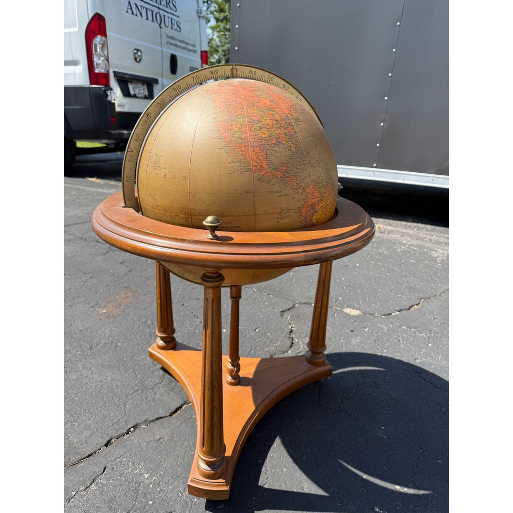 Vintage or Mid-Century 16" Library Globe on Stand Replogle