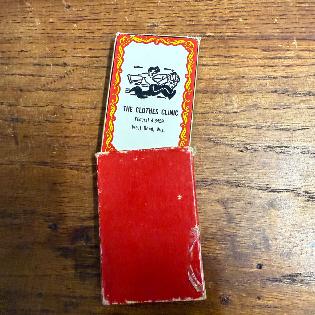 Vintage West Bend Wisconsin Advertising Playing Cards Clothes Clinic