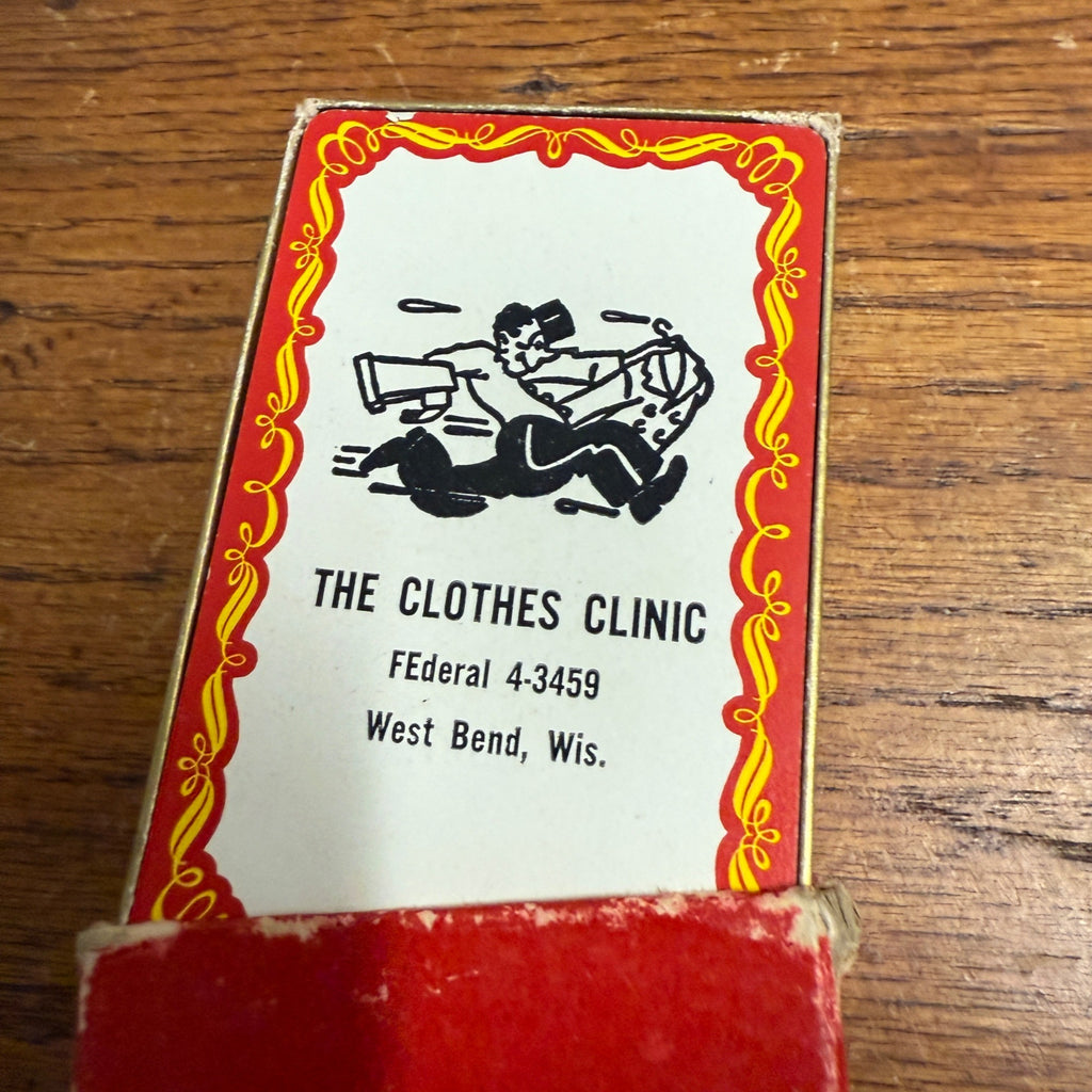 Vintage West Bend Wisconsin Advertising Playing Cards Clothes Clinic