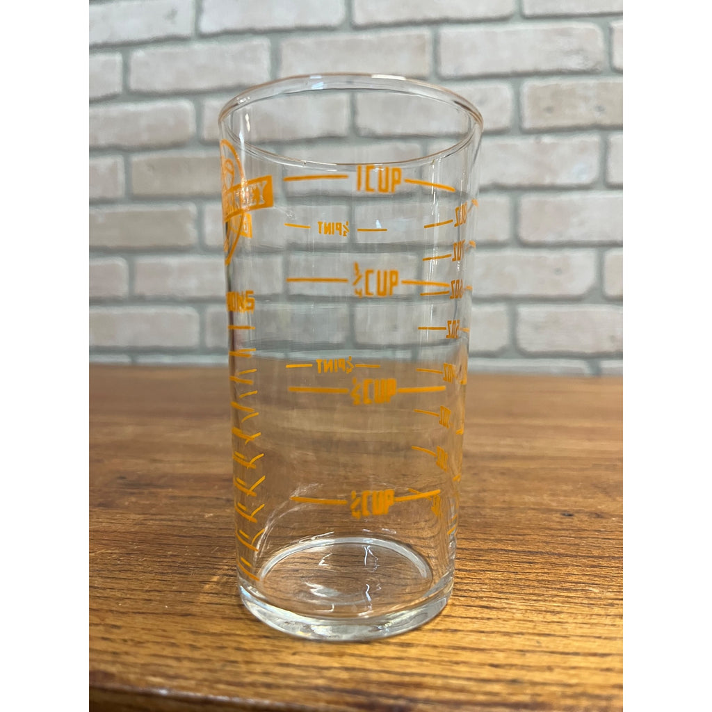 RARE Vintage Golden Guernsey Milk Dairy Farm Measuring Glass Advertising