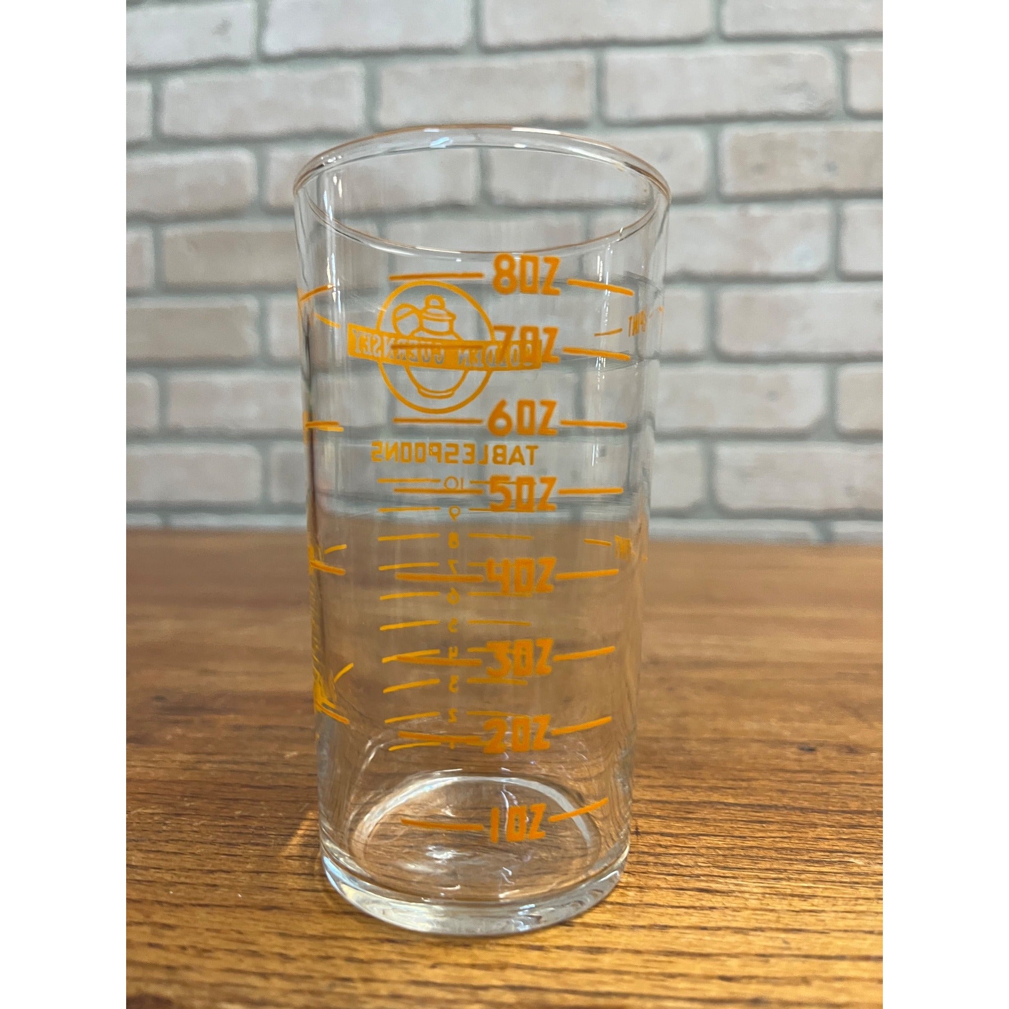 RARE Vintage Golden Guernsey Milk Dairy Farm Measuring Glass Advertising