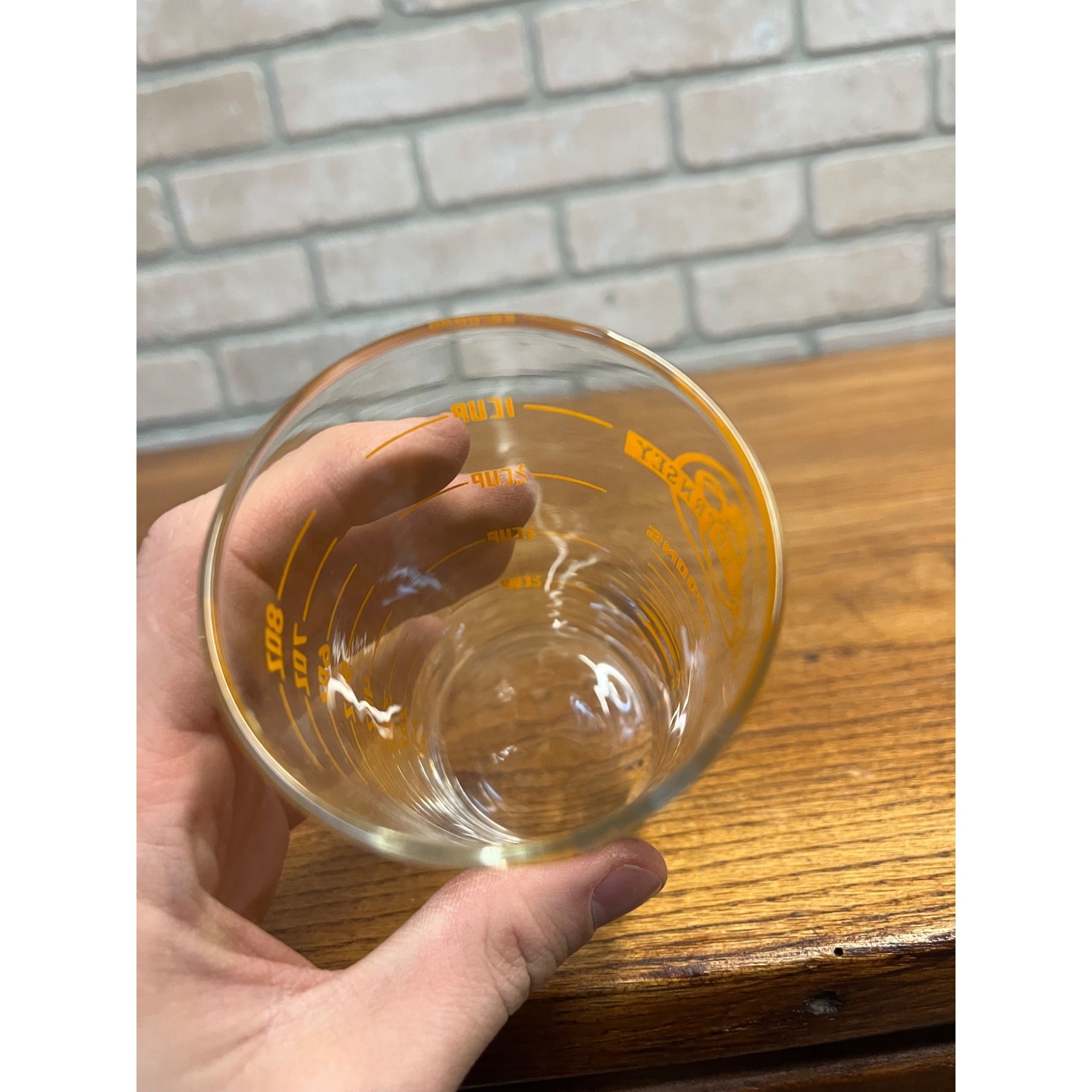 RARE Vintage Golden Guernsey Milk Dairy Farm Measuring Glass Advertising