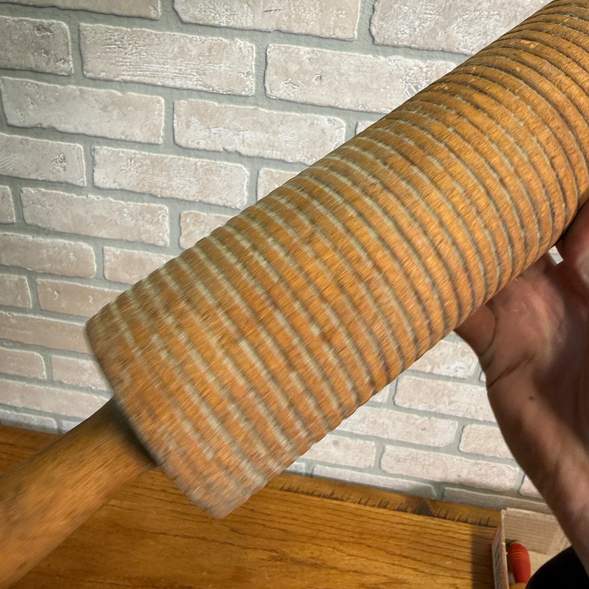 Antique Primitive Ribbed Noodle Rolling Pin Kitchen Utensil Tool Farmhouse Decor