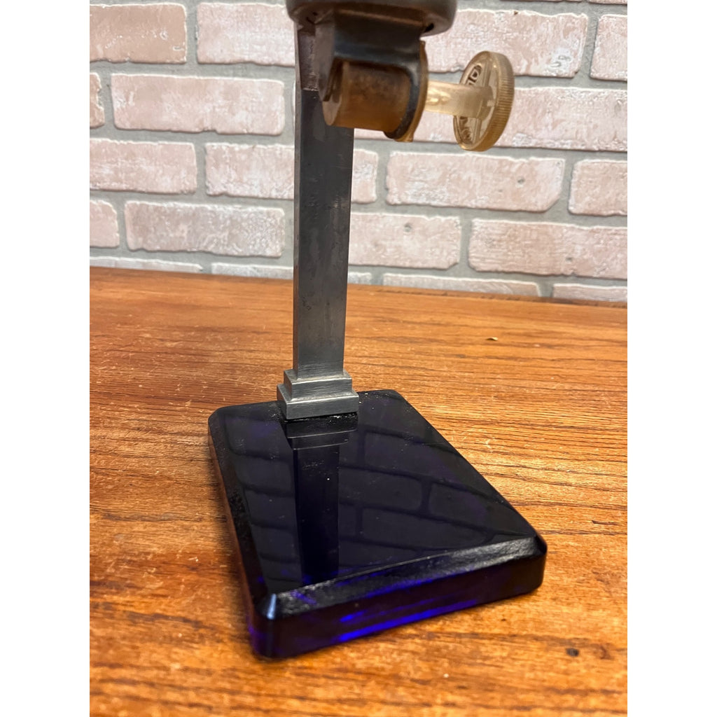 Vintage Cobalt Blue Bromo Seltzer Dispenser Drug Store Countertop Display