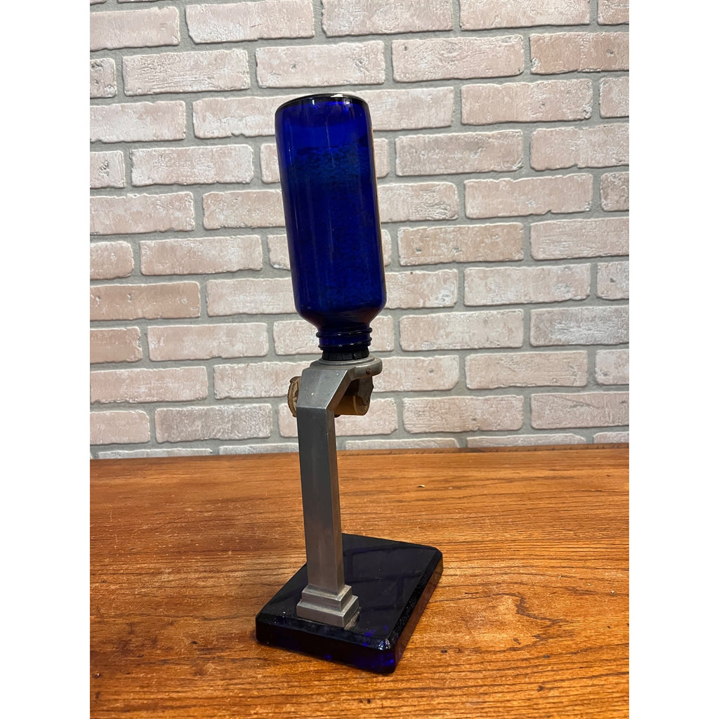 Vintage Cobalt Blue Bromo Seltzer Dispenser Drug Store Countertop Display