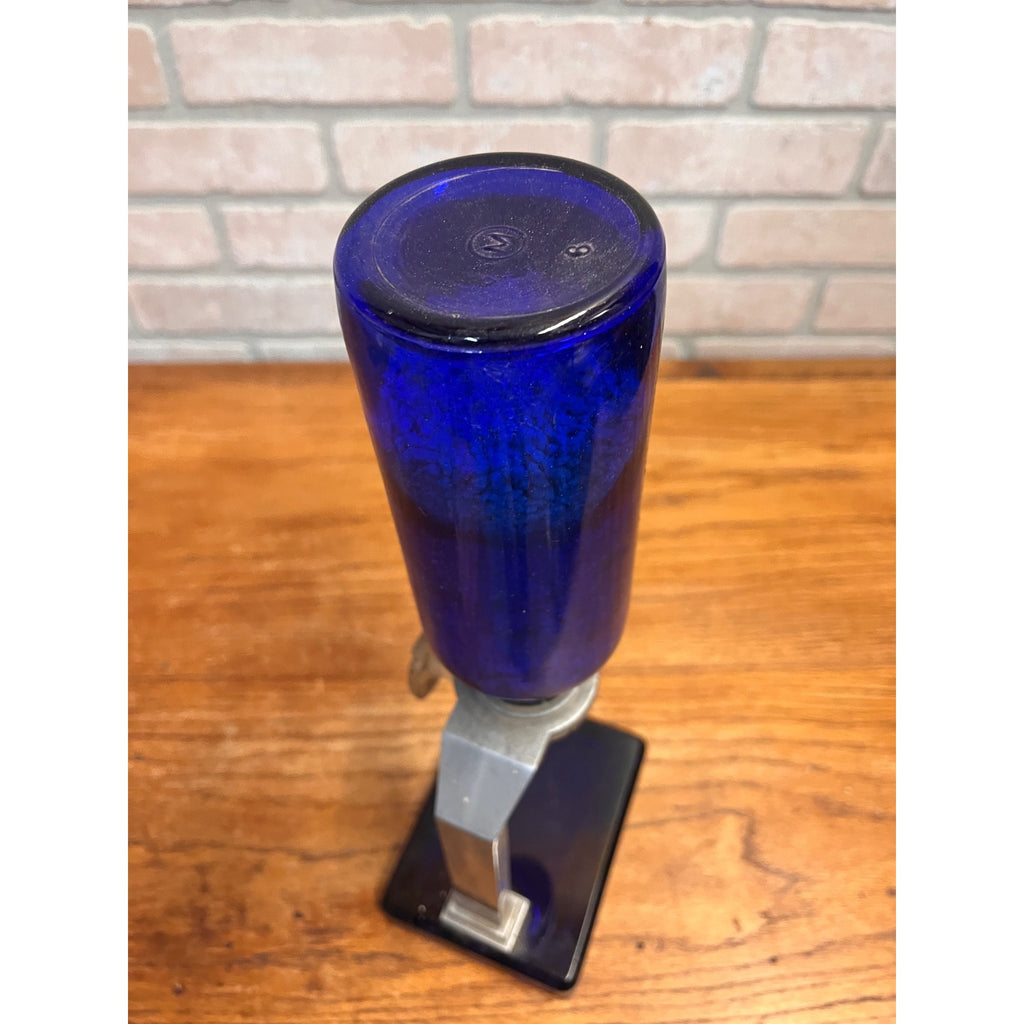 Vintage Cobalt Blue Bromo Seltzer Dispenser Drug Store Countertop Display
