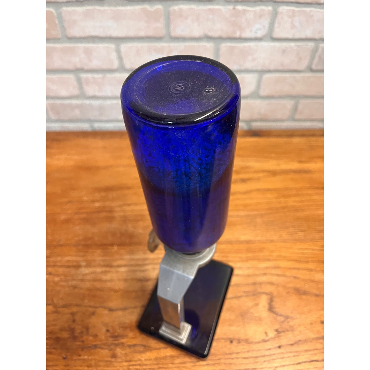 Vintage Cobalt Blue Bromo Seltzer Dispenser Drug Store Countertop Display