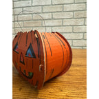 Vintage 1940s Halloween Jack O Lantern Cardboard JOL 7" w/ Insert Antique Old