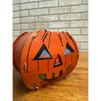 Vintage 1940s Halloween Jack O Lantern Cardboard JOL 7" w/ Insert Antique Old