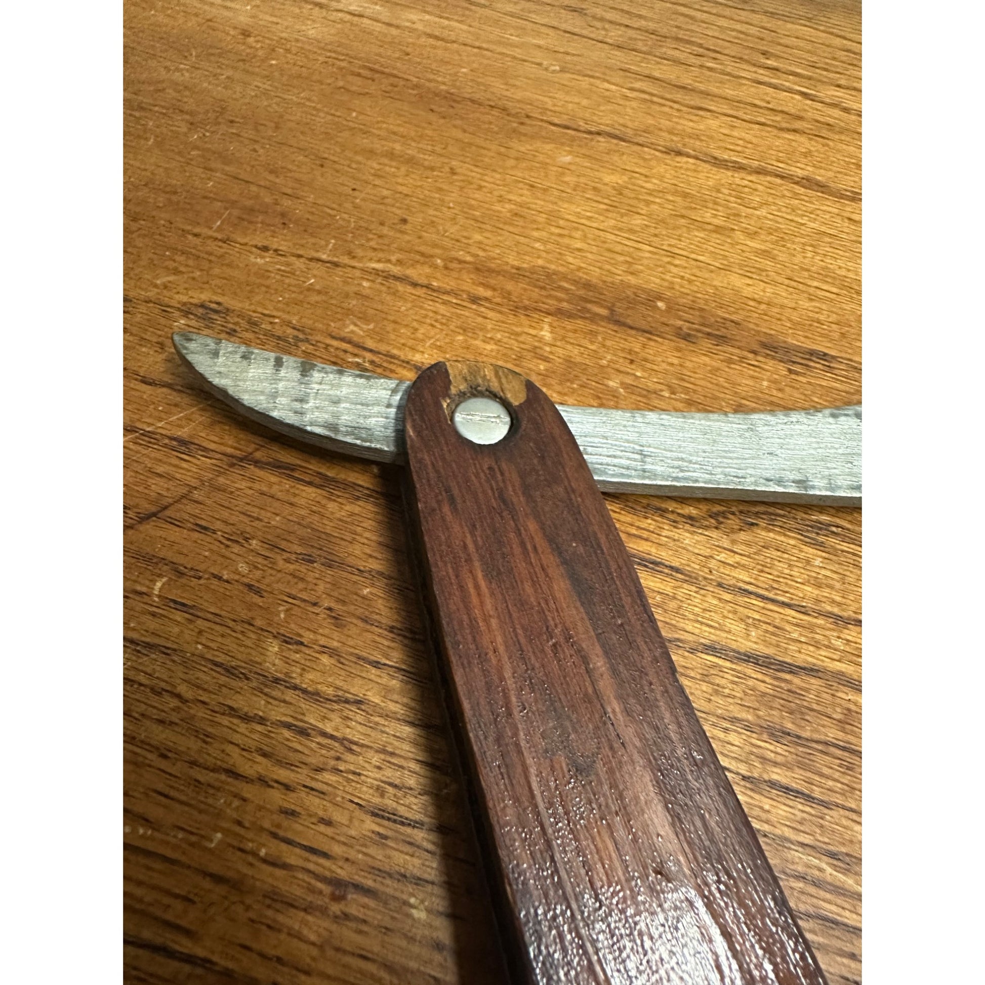 Vintage Marquette Michigan Prison Art Wooden Oversized 15" Straight Razor Prisoner MI