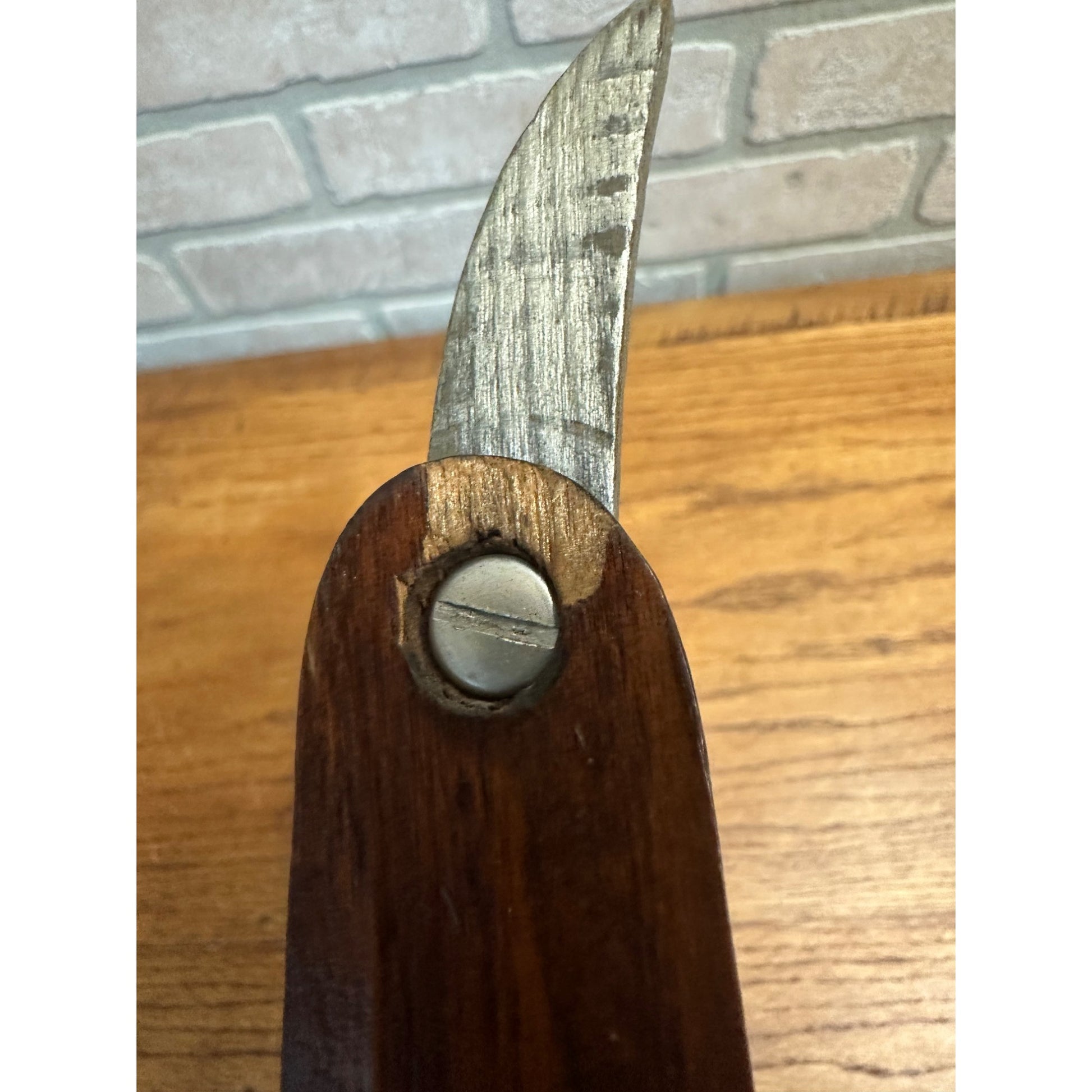 Vintage Marquette Michigan Prison Art Wooden Oversized 15" Straight Razor Prisoner MI