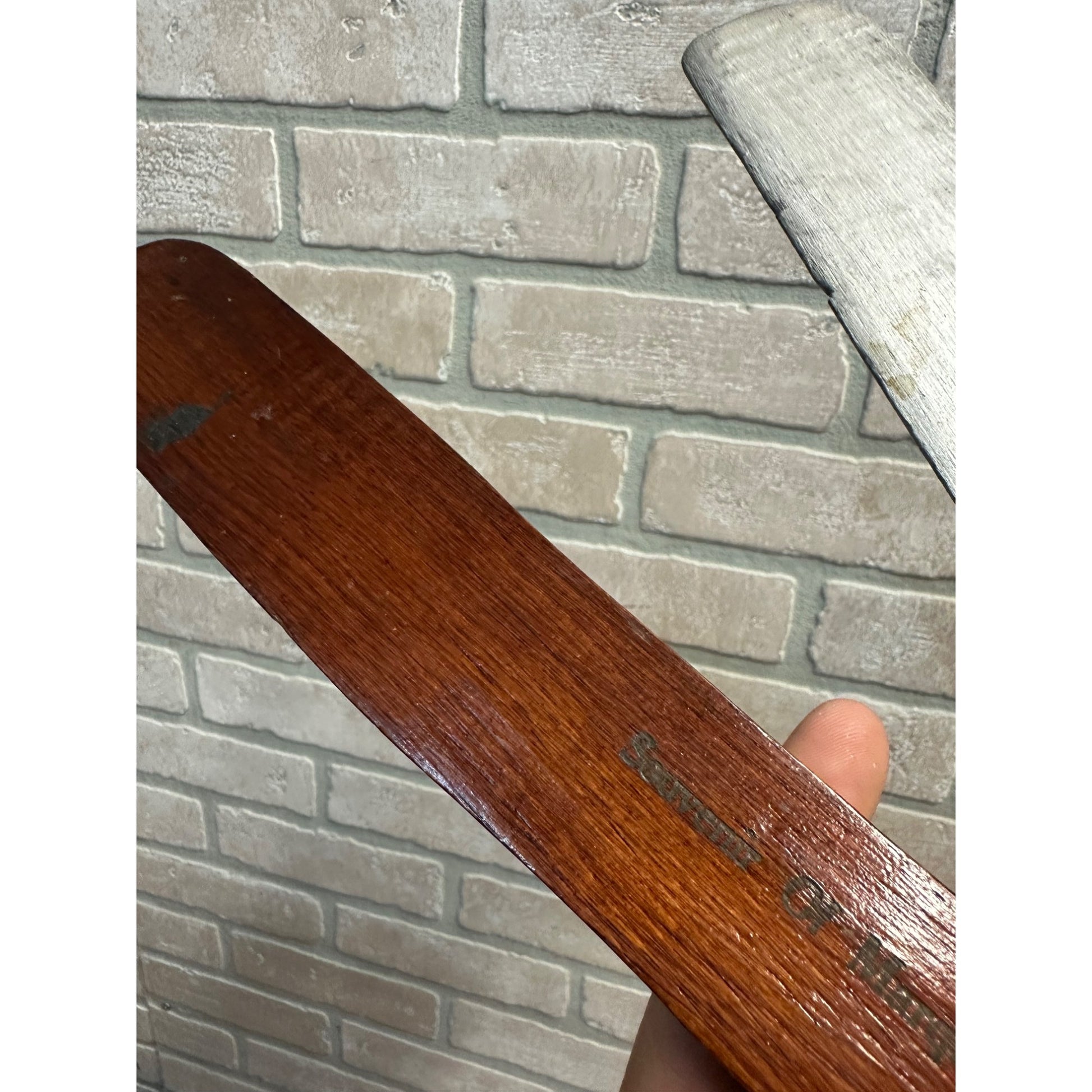 Vintage Marquette Michigan Prison Art Wooden Oversized 15" Straight Razor Prisoner MI
